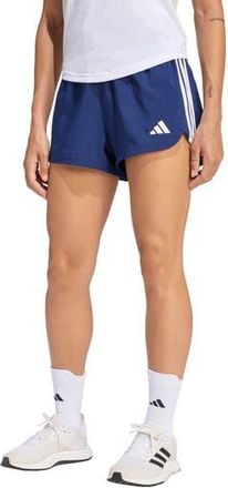 adidas Pacer High Waist Climacool Shorts in Dark Blue/White at Nordstrom Rack, Size X-Small