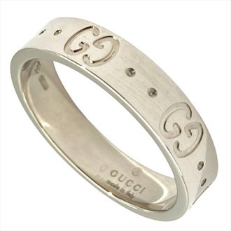 Gucci White Gold White Gold (18K) Band Ring (Pre-Owned)