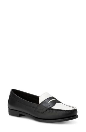 Eastland Classic II Leather Loafer - Wide Width Available in Black/white at Nordstrom, Size 8.5