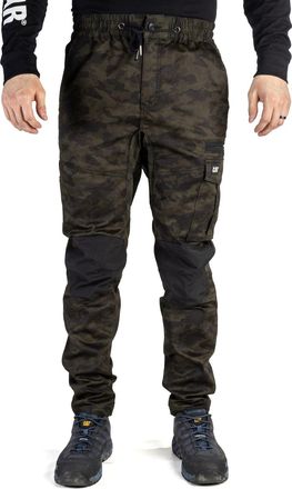 CAT Dynamics Cotton Mens Green Outdoor Trousers - Dark Green - Size 32 (Waist)