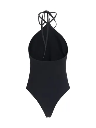 Jacquemus Halterneck Swimsuit - Black