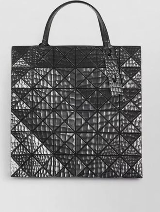 Bao Bao Issey Miyake tote bag quilted design textured surface handles