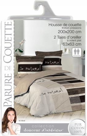 Douceur d'Int&eacute;rieur Douceur-dinterieur So Natural Juego De Cama Marr&oacute;n Beige