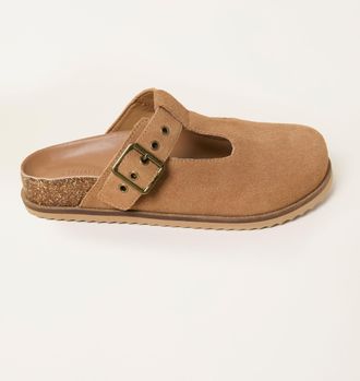 Fat Face FatFace Tan Brown T Bar House Shoe
