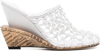 Jacquemus Mules Les Doubles Tresses 100mm - Bianco