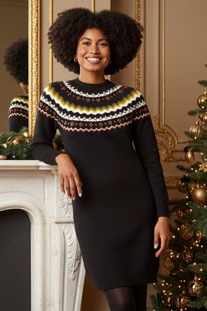 Roman Fairisle Knit Jumper Dress