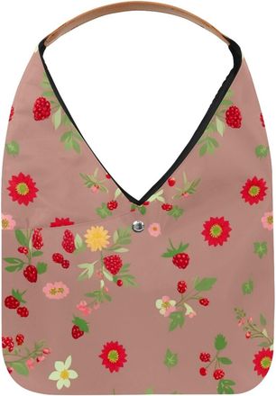 Generic Aesthetic Flower Reusable Lightweight Grocery Bags - Foldable Into Compact Pouch, Washable & Sturdy, Multipurpose for Shopping and Travel