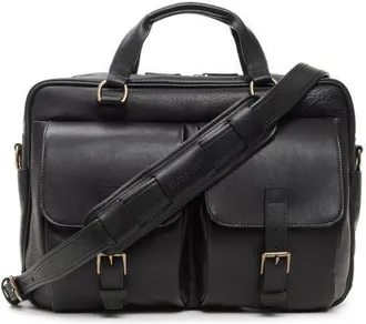 Korchmar Barton Leather Briefcase in Black at Nordstrom