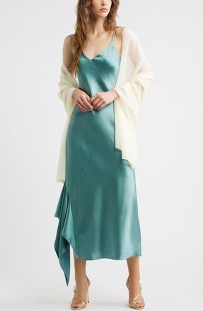 Nordstrom Silk Chiffon Wrap in Ivory Vanilla at Nordstrom