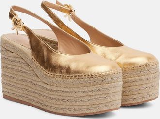 Gianvito Rossi Espadrillas in pelle con zeppa