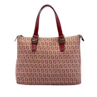 Fendi Pre-owned Canvas Tote - Dames - Vintage Handtas - Beige - ONE Size - Leer - Vintage