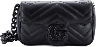 Gucci GG Marmont Flap Matelasse Leather belt bag - Zwart