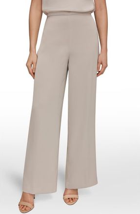 DKNY Wide Leg Pull-On Pants in Tuscan Grey at Nordstrom, Size X-Large