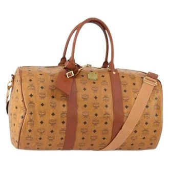 MCM Pre-owned Weekend Bags, female, Brown, Size: ONE SIZE Pre-owned Boston Bag
