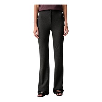 Pinko Pinko - Wide Broeken - Dames - Broeken - Grijs - Maat: L Viscose