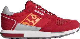 Napapijri Rode Leren/Su&egrave;de Sneakers - Heren - Sneakers - Rood - 43 EU - Su&egrave;de - Schoenen