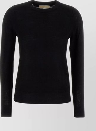 Michael Kors ribbed knit sweater in stretch wool blend