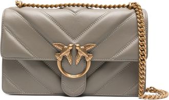 Pinko Borsa a tracolla Love One trapuntata - Grigio