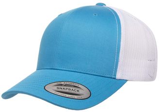 Yupoong Mens Yp Classics Retro Trucker Cap-2-tone Cap, Turquoise/White, One Size