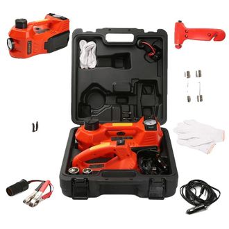 OEM Gato El&eacute;ctrico Para Coche, Capacidad De 5 Toneladas, Incluye Llave De Impacto, Rojo