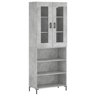 Berkfield Home Highboard Concrete Grey 69.5x34x180 cm Engineered Wood