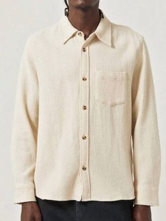 Corridor Waffle Long Sleeve Shirt In Natural