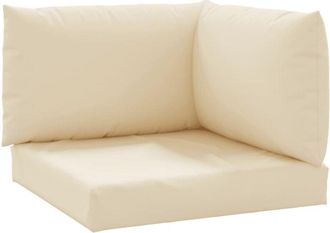 vidaXL Cojines Para Palets 3 Unidades Tela Oxford Beige Vidaxl