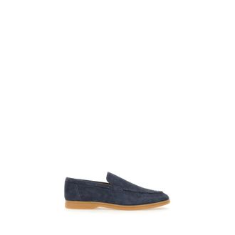 Eleventy Loafers, male, Blue, Size: 11 US Suede Loafer