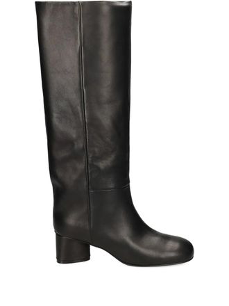 Vic Mati&eacute; block-heel leather knee-high boots - Black