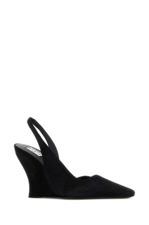 Alaia Womens Black Suede Wave Pumps Noir Scarpe Con Tacco High Heel Shoes