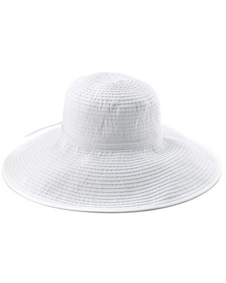 San Diego Hat Company Womens White Ribbon Braid Large Brim Hat