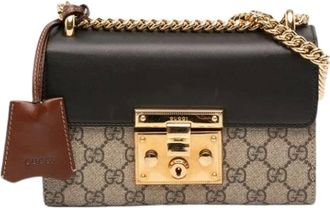 Gucci Pre-owned Shoulder Bags, female, Brown, Size: ONE SIZE Pre-owned Canvas Shoulder Bag