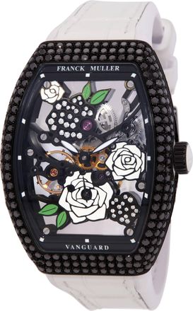 Franck Muller Vanguard Rose Hand Wind Diamond Ladies Watch V 35 S6 SQT ROSE NR D CD 2RO (BC)