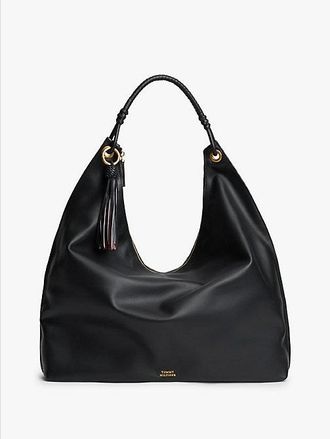 Tommy Hilfiger Bolso Hobo de piel con borla