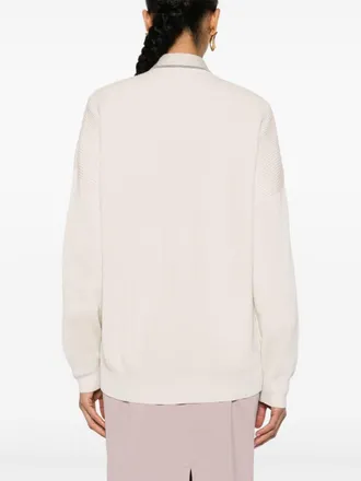 Brunello Cucinelli Womens Monili-Chain Ribbed Jumper Aw24 W