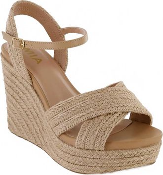 Mia Shoes Womens Alouette Wedges In Beige