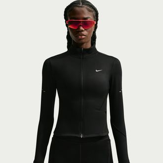 Nike Womens Swift Dri-FIT Full-Zip Running Jacket in Black | IM7536-010