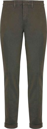 Fay Slim Fit Cotton Gabardine Trousers