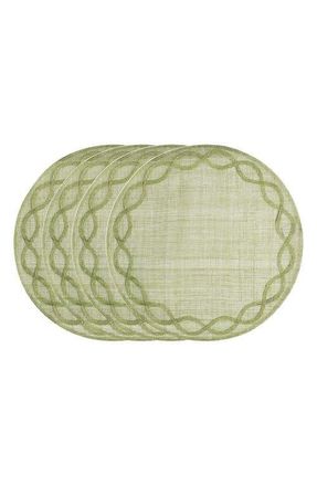 Juliska Tuileries Garden Set of 4 Placemats in Pistachio at Nordstrom