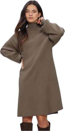 Moss Copenhagen Mschmercy East M Dress - Dames - Kleedjes - Bruin - M/L - Kleedjes