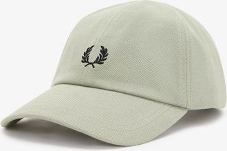 Fred Perry Mens Fred Perry Mens Pique Classic Cap - Seagrass/Black S23 - Tan - Size: ONE size