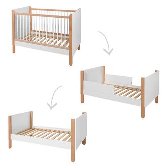 OEM Lit B&eacute;b&eacute; 60x120 Bellamy Laurie Blanc Et Bois