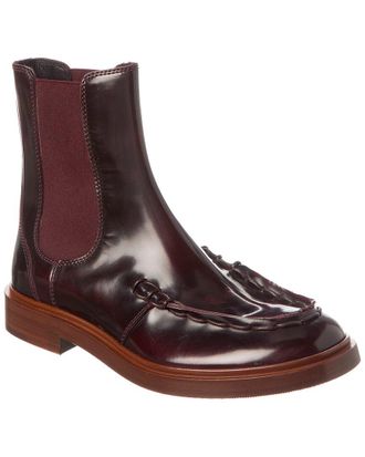 Tod's Logo Leather Bootie