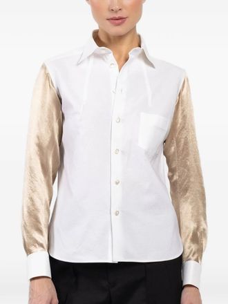 Shiro Sakai chest-pocket long-sleeve shirt - women - Cotton - M - White