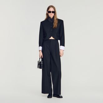 Sandro Short jacket with standing collar