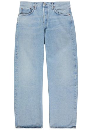 A Gold E Agolde Afton Relaxed Straight-leg Jeans - Light Blue - 28 (W28 / XS)