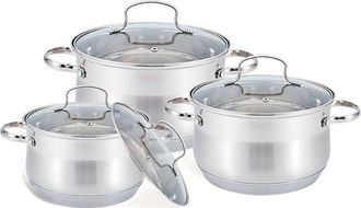 Maestro Mr-3512-6m Juego De Ollas De 6 Piezas (2,1 L, 2,9 L, 3,9 L)