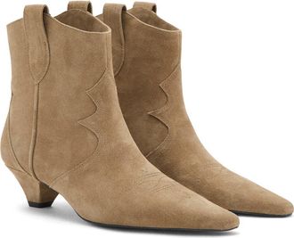 Mango Suede Kitten Heel Ankle Boot in Sand at Nordstrom, Size 9Us
