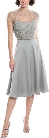 Theia Lori Glimmer Satin Dress