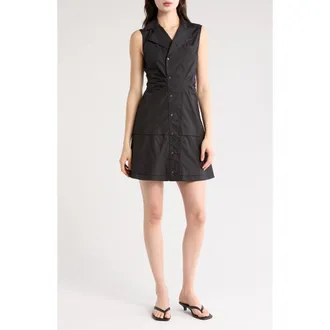 Derek Lam Satina Cotton Shirtdress in Black at Nordstrom Rack, Size 18 (Similar To 16W-18W)